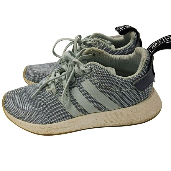 ADIDAS Boost Sneakers Women's 8 Blue NMD_R2 Raw Steel Tennis Shoes Running - Picture 7 of 11